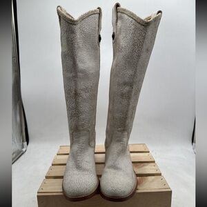 Frye Cream Over the Knee Boots